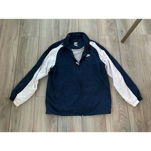 Vintage Nike Zip Up Navy Blue/ White Men’s  Large